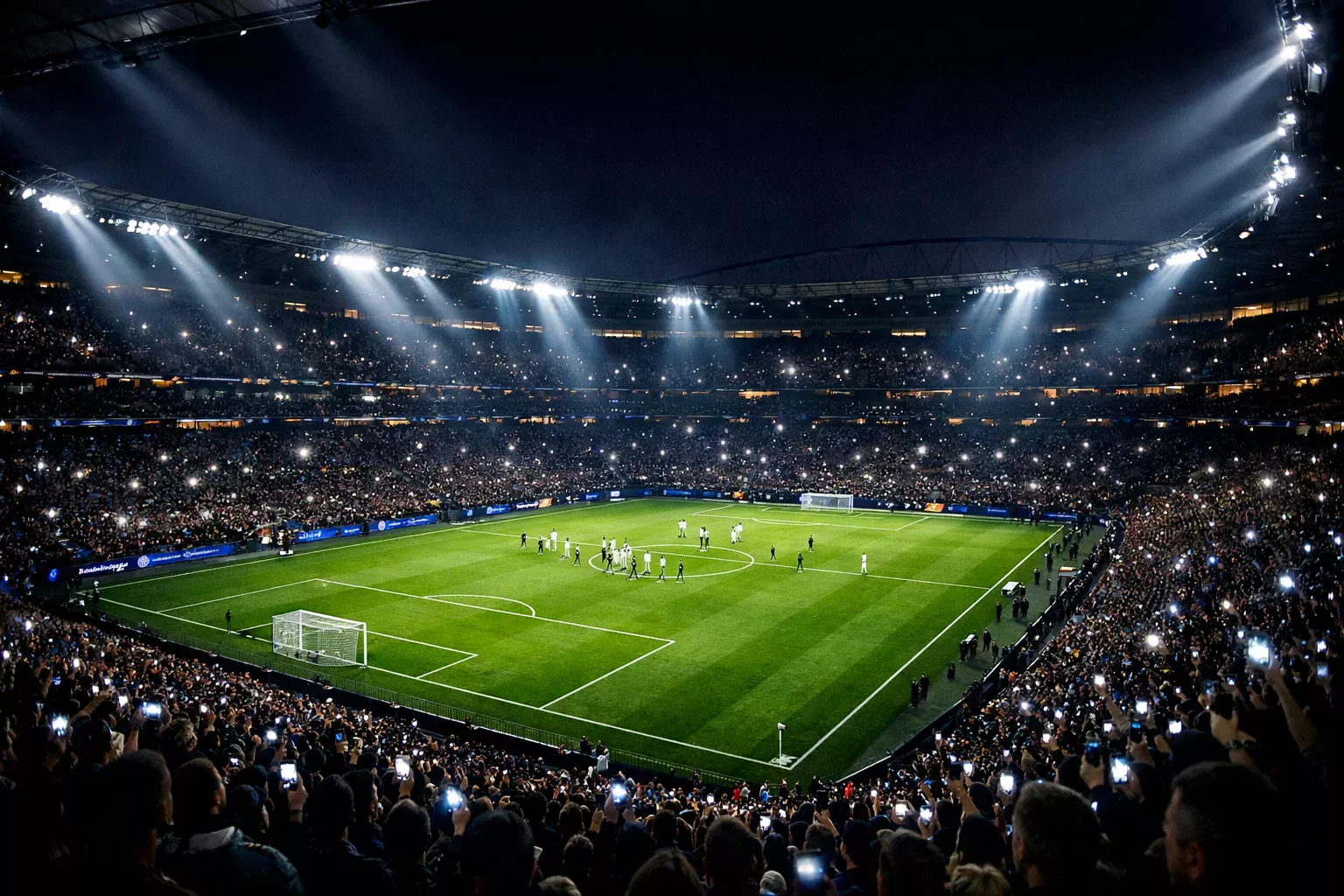 Partita di Champions League sotto i riflettori